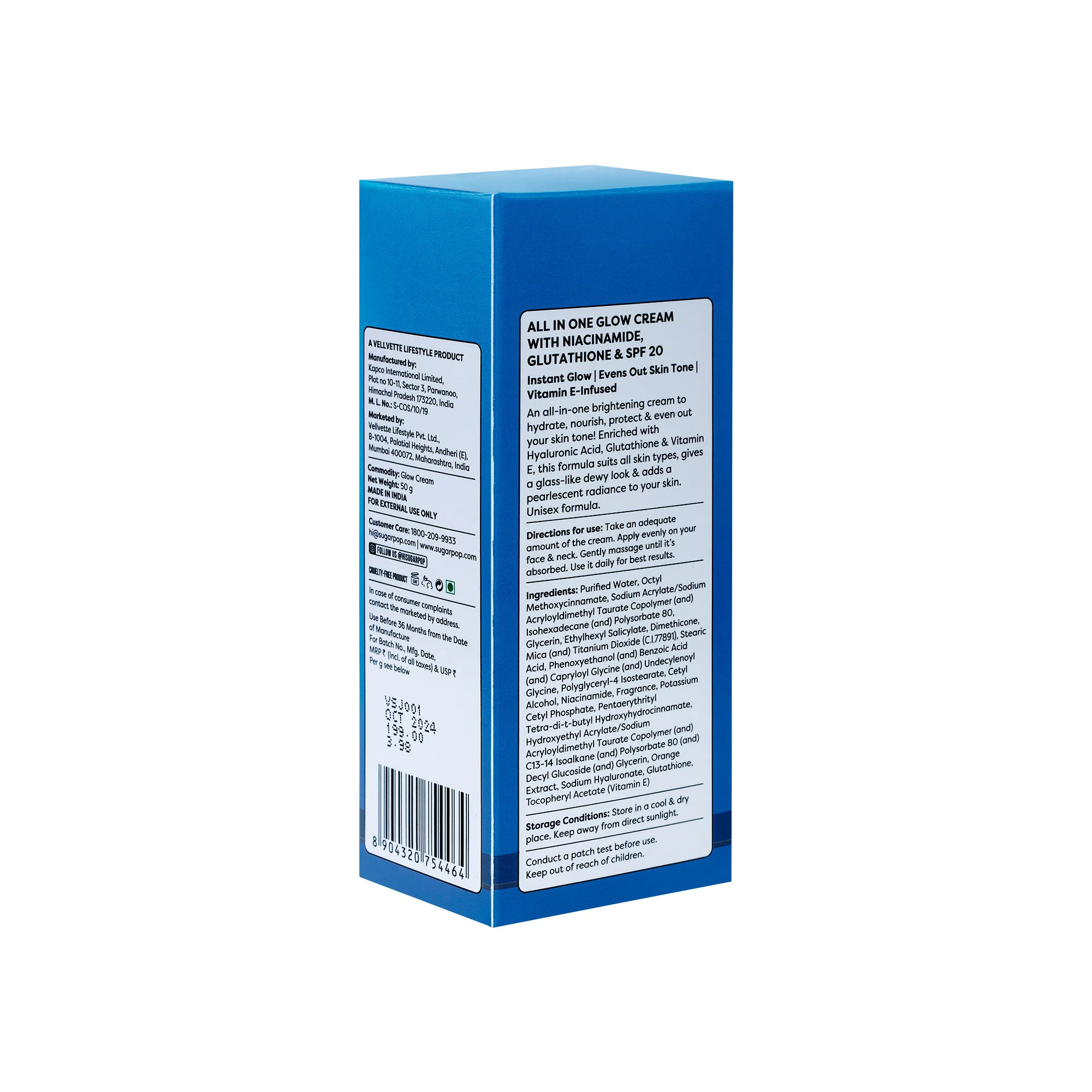 SUGAR POP All In One Glow Cream with with Niacinamide And Glutathione Spf 20 - Image 4