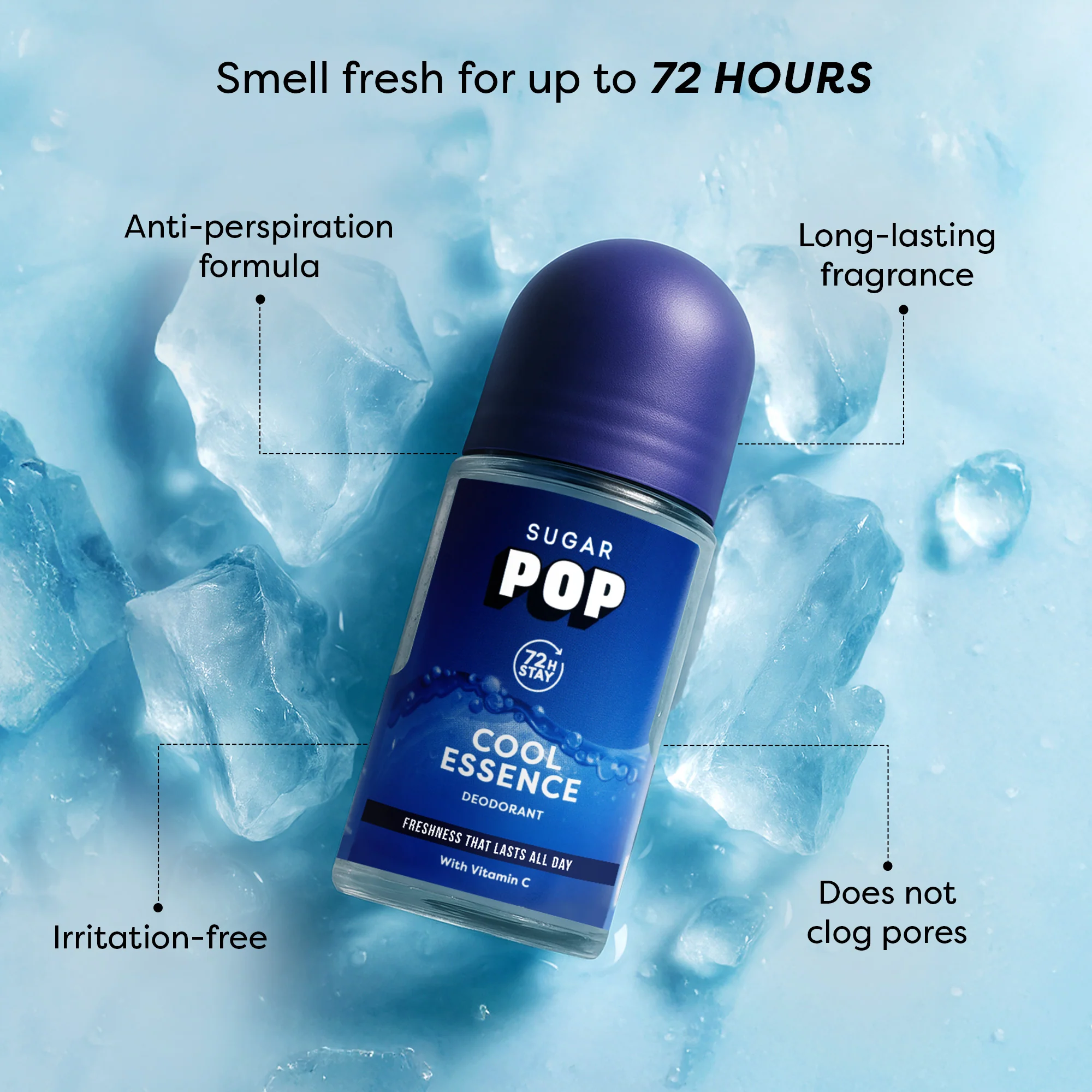 SUGAR POP Cool Essence Roll on Deodorant 50ml  - Image 2