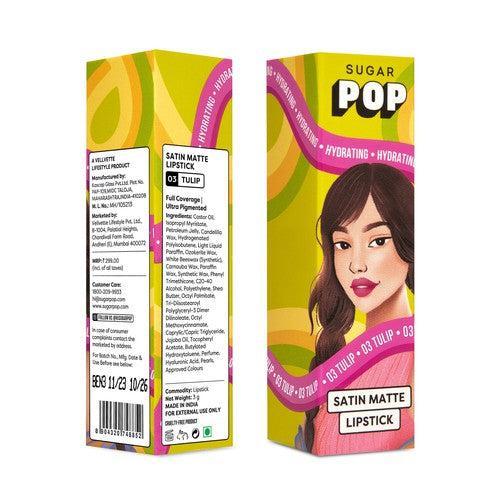 SUGAR POP Satin Matte Lipstick - 03 Tulip (Gift) - Image 3