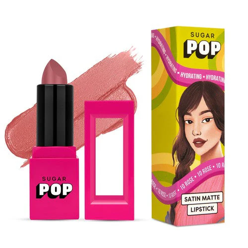 SUGAR POP Satin Matte Lipstick - 10 Rose (Gift) - Image 2