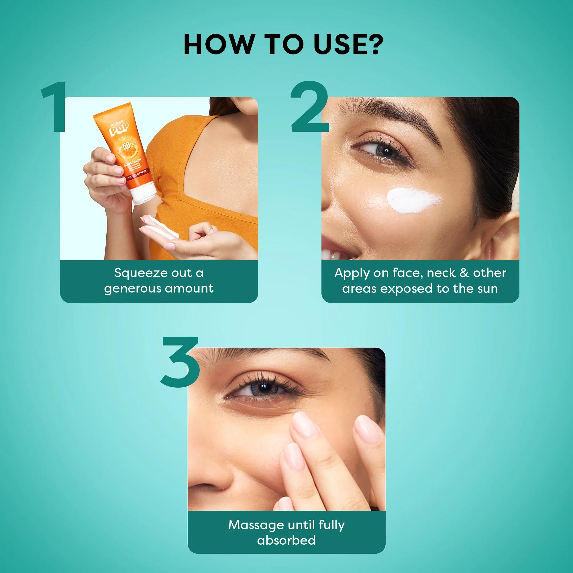 SUGAR POP SPF 50 Sunscreen With Vitamin C, Niacinamide & Hyaluronic Acid - Image 6