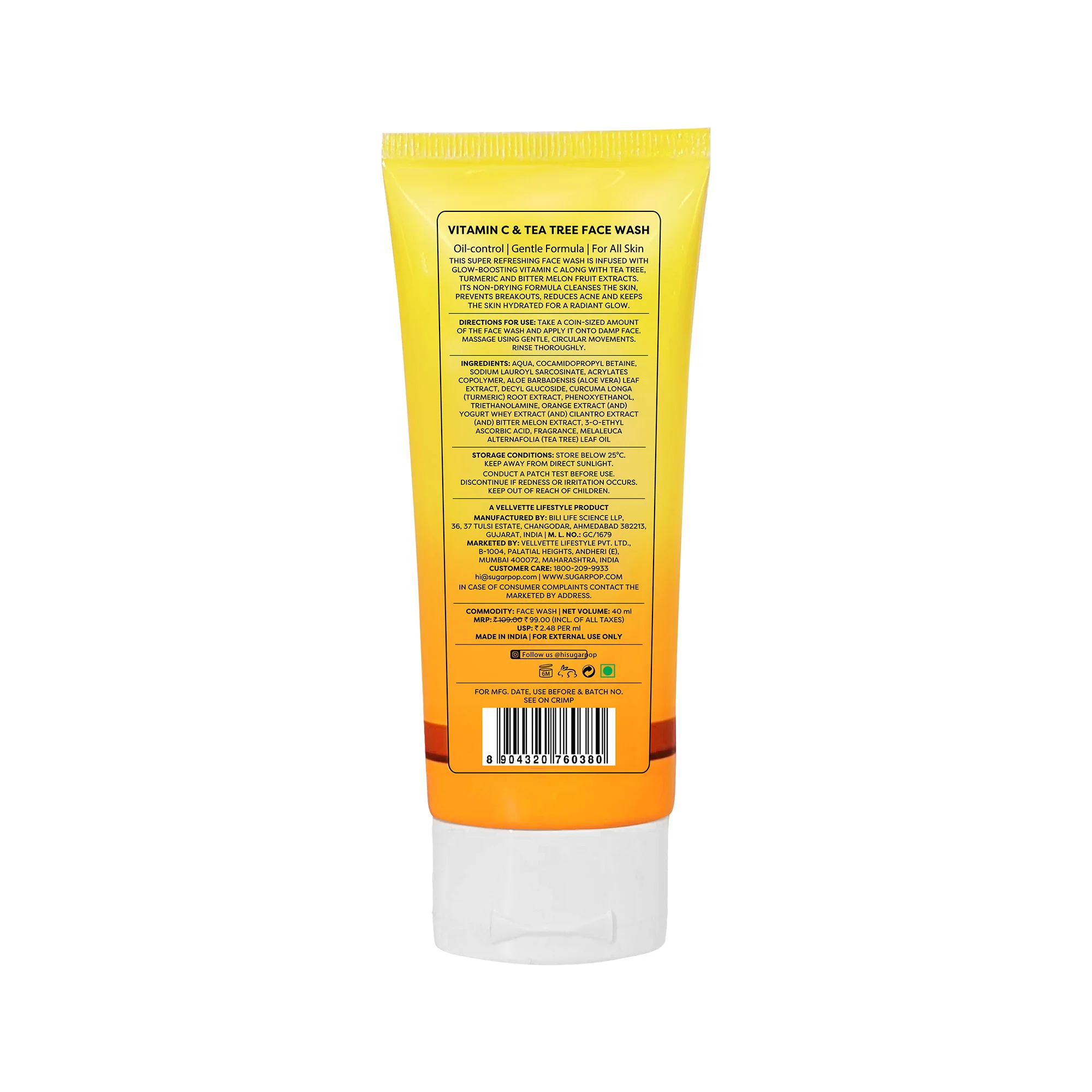Vitamin C & Tea Tree Face Wash - Image 4